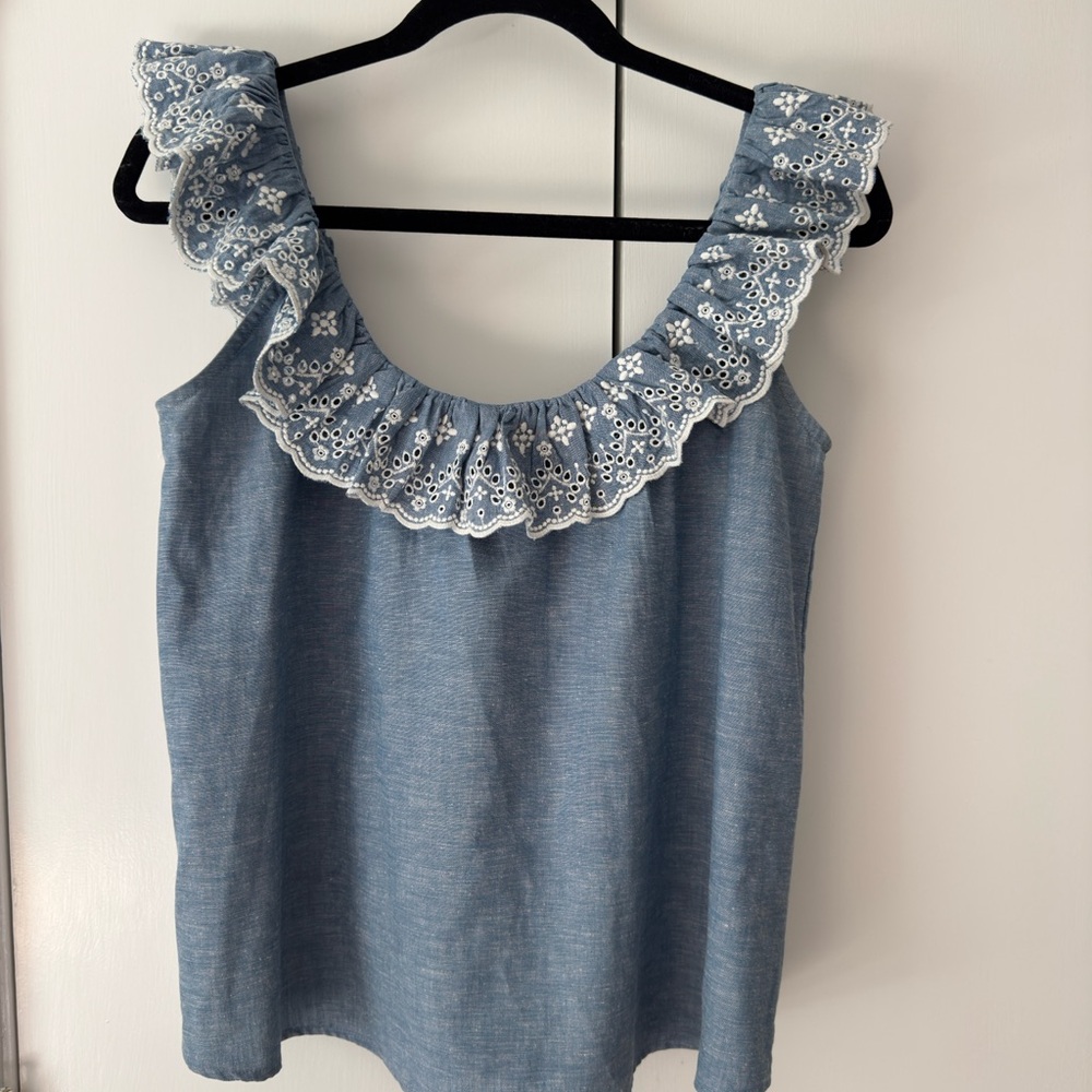 Sezane Rosa Blousein Chambray US 2/FR 34